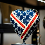 NAOR - 30cm Heart GUC Tribute, Blue with Red Strips