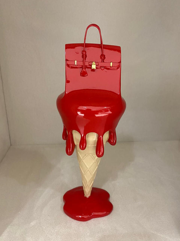 JULIE JALER - Melted Bag on Ice Cream, Red