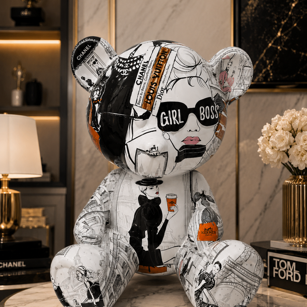 ARTNAOR - 40cm Fashion Brands Collage, Teddy Bear