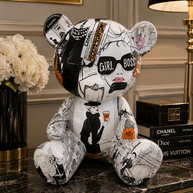 ARTNAOR - 40cm Fashion Brands Collage, Teddy Bear