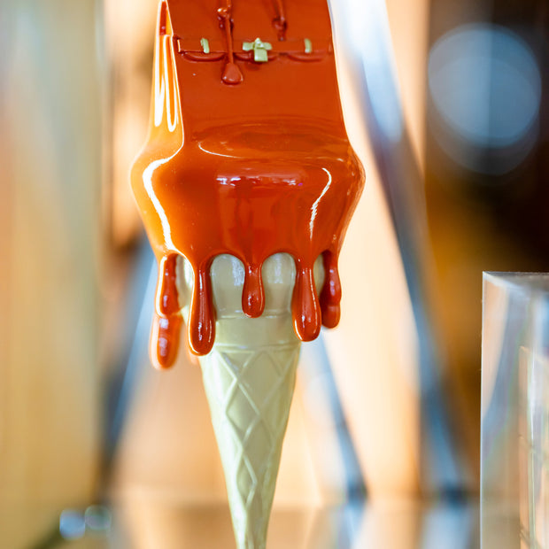 JULIE JALER- Melted Bag on Ice Cream, Orange