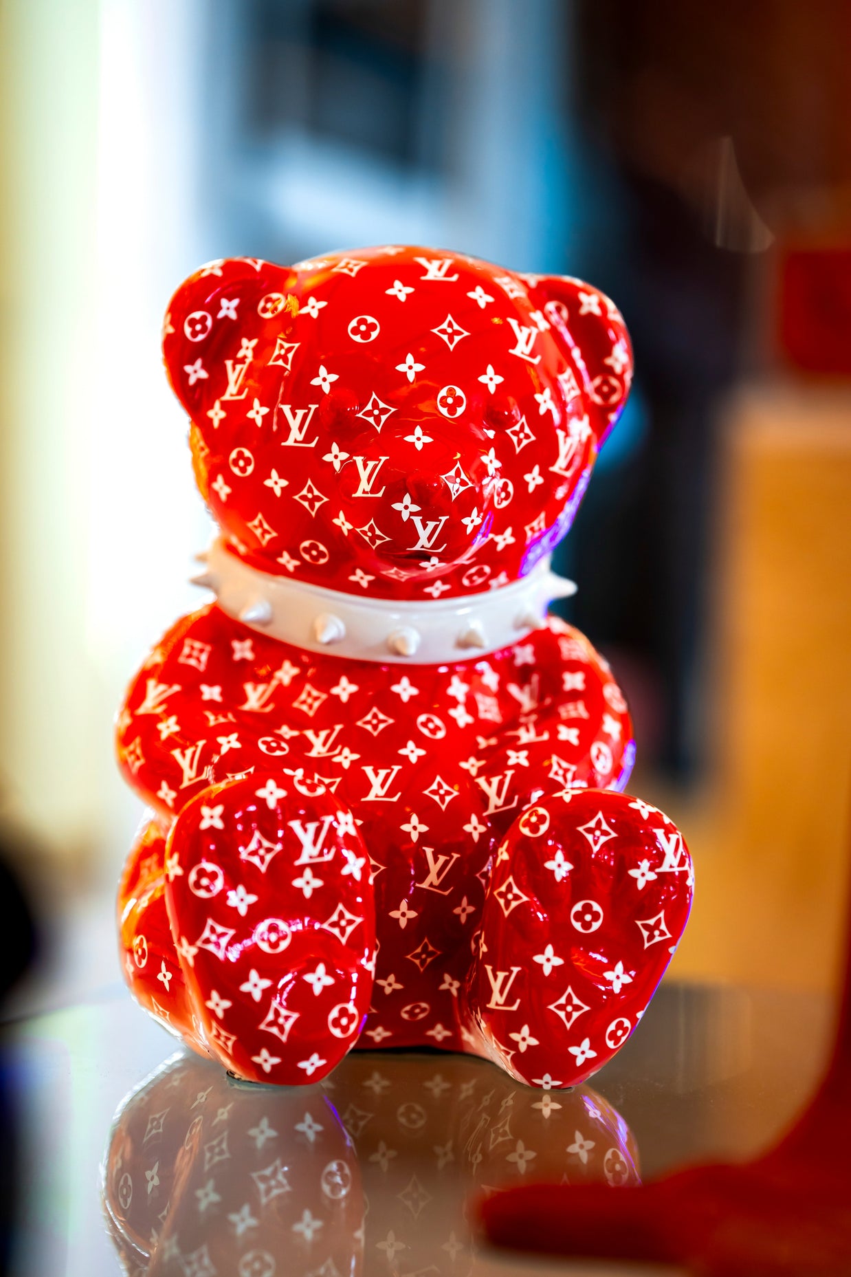 ARTNAOR - 30cm SUP & LV Tribute, Red with collar Teddy