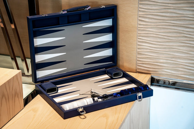 HECTOR SAXE Backgammon- PETROL leather Buffalo COMPETITION
