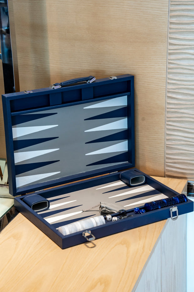 HECTOR SAXE Backgammon- PETROL leather Buffalo COMPETITION