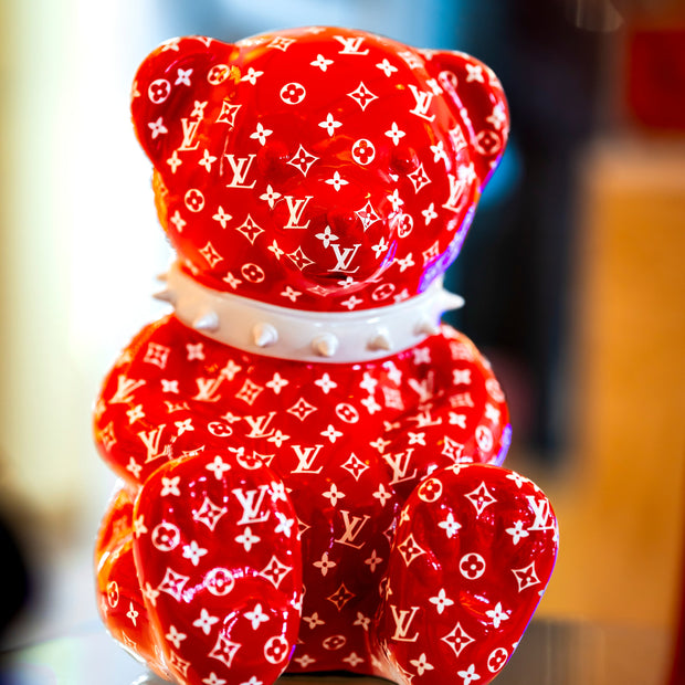 ARTNAOR - 30cm SUP & LV Tribute, Red with collar Teddy