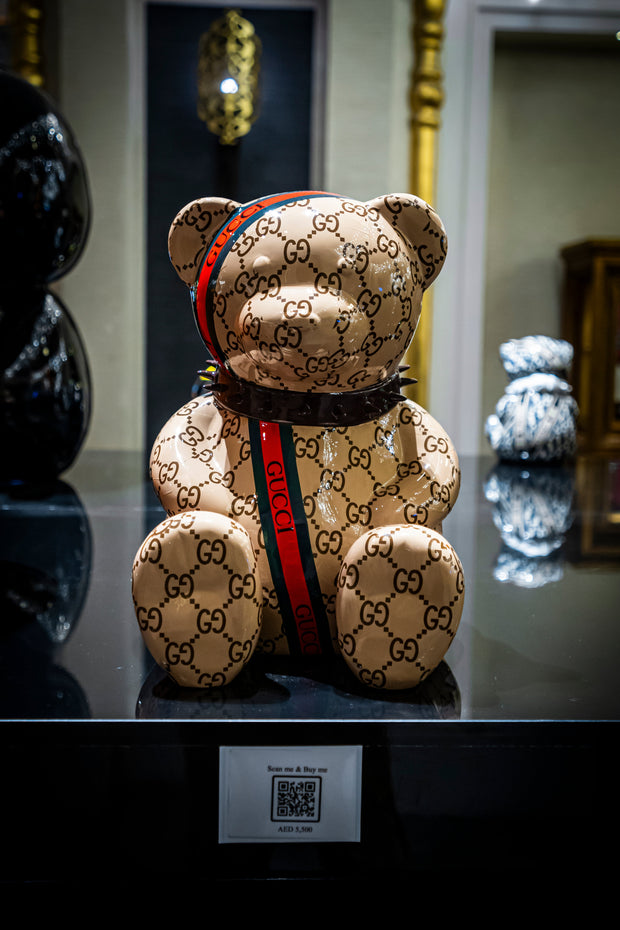 NAOR - 40cm Guc Tribute, Brown Collar Bear