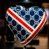 NAOR - 30cm Heart GUC Tribute, Blue with Red Strips