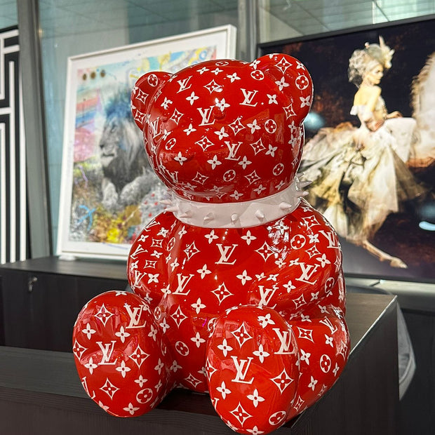 ARTNAOR - 30cm SUP & LV Tribute, Red with collar Teddy