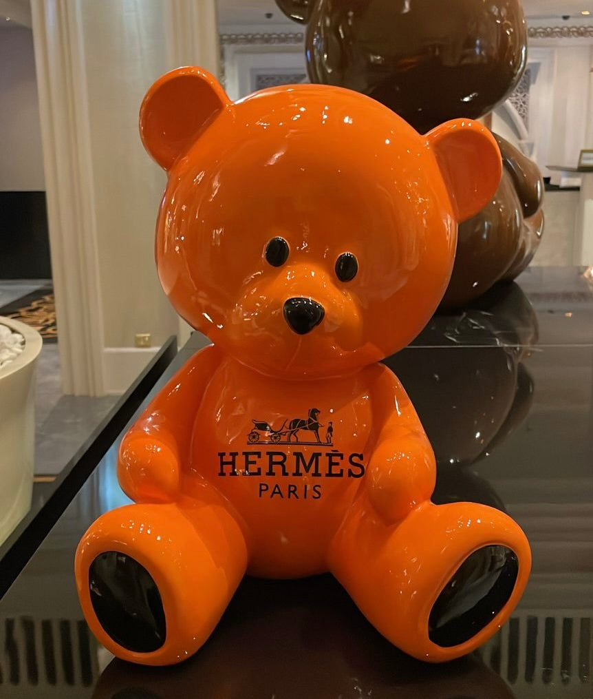 ARTNAOR - 40cm H Tribute, Orange Teddy Bear