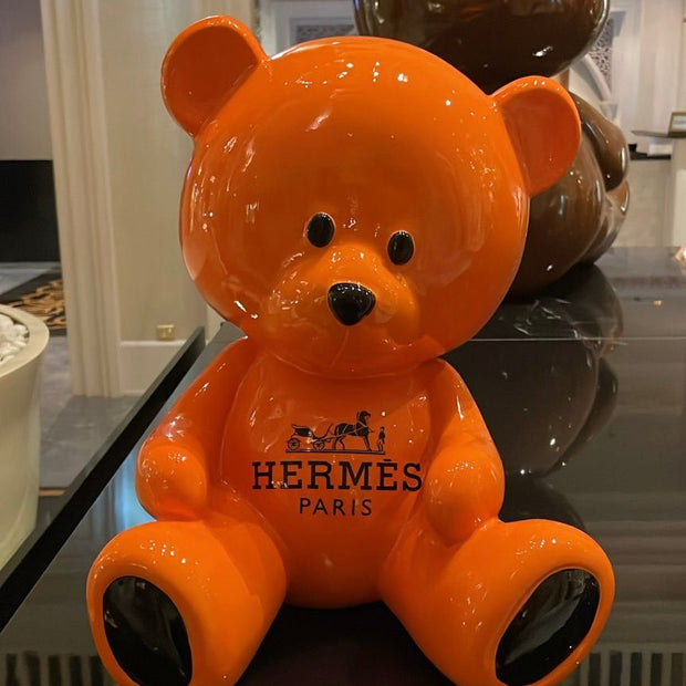 ARTNAOR - 40cm H Tribute, Orange Teddy Bear