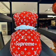 ARTNAOR - 30cm SUP & LV Tribute, Red with collar Teddy