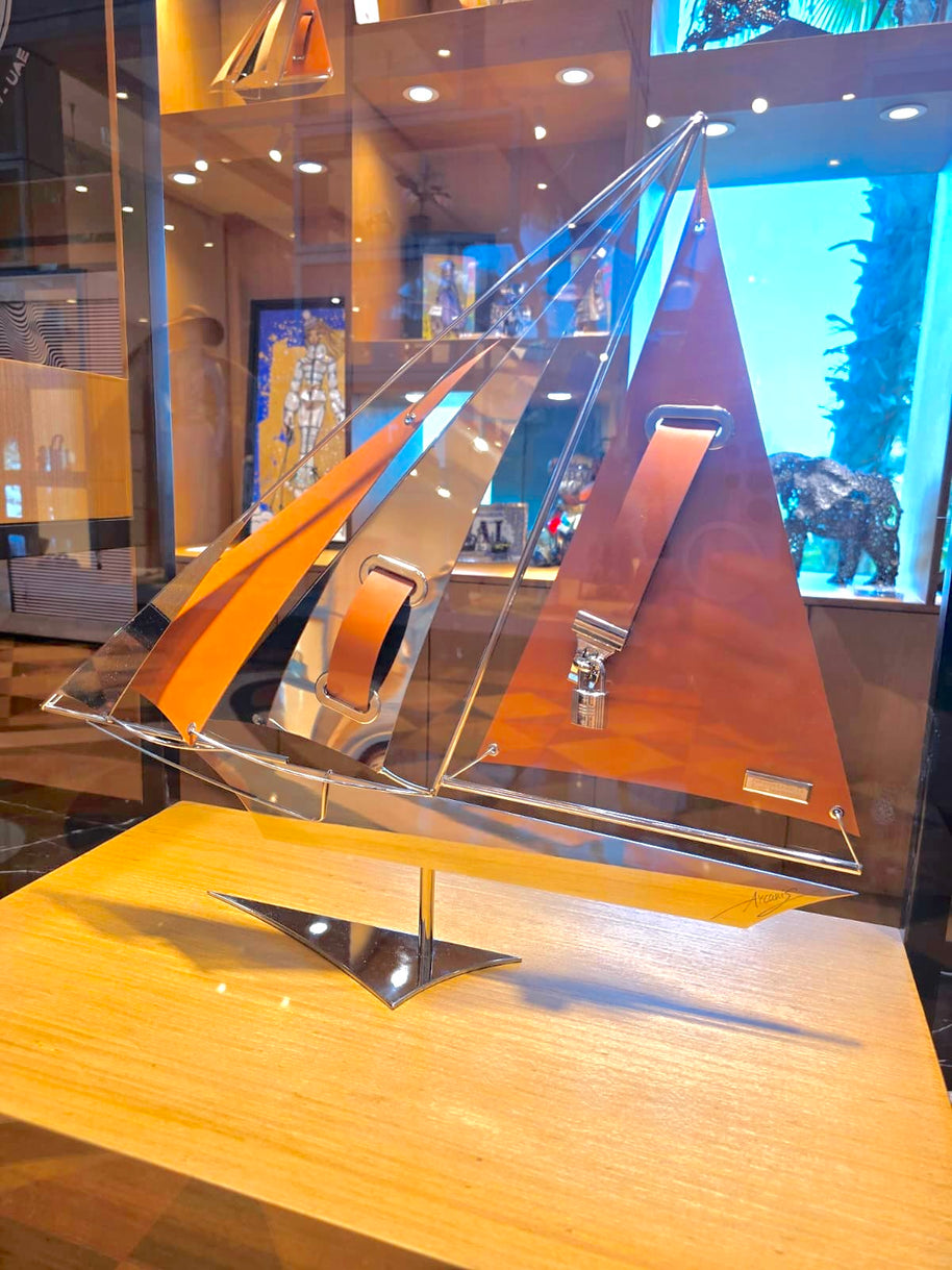 ARCANIS - 55cm Orange Sailing Boat