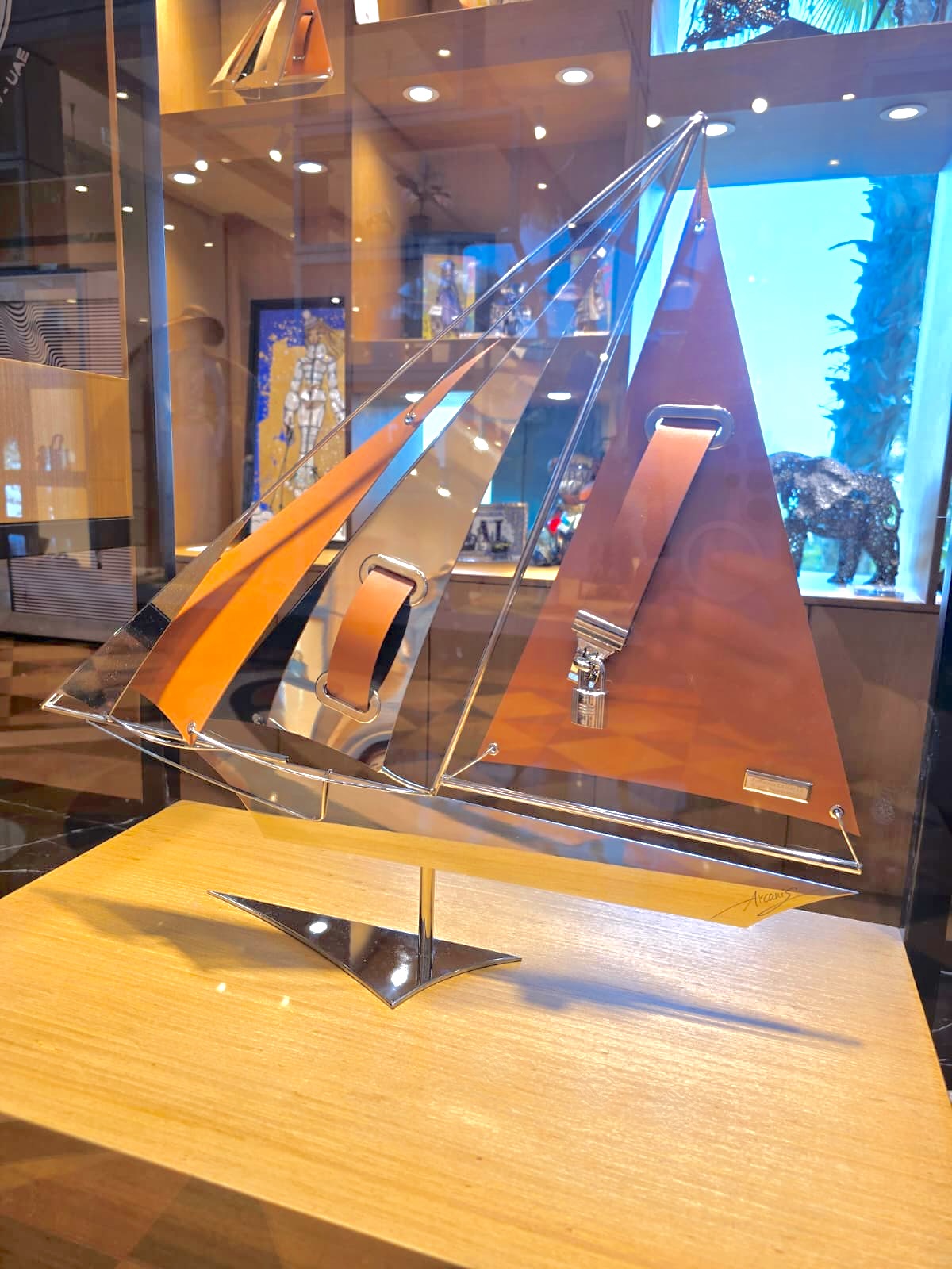 ARCANIS - 55cm Orange Sailing Boat