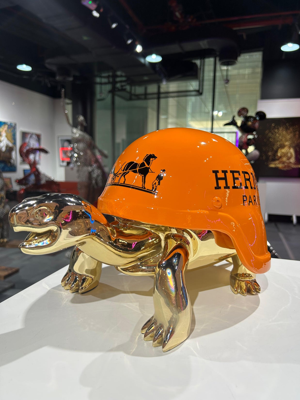 ARTNAOR - 65cm H Tribute, Chromed Turtle