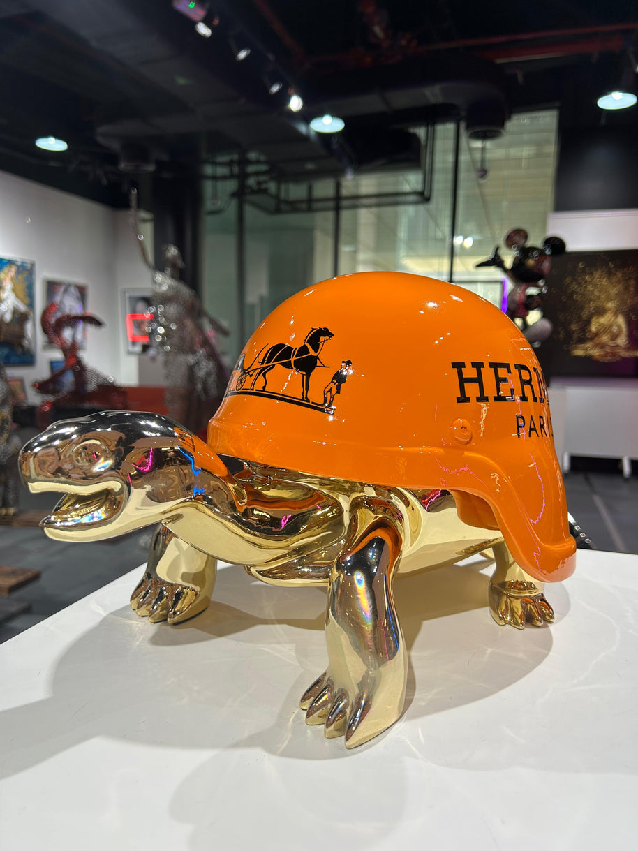 NAOR - 65cm H Tribute, Chromed Turtle