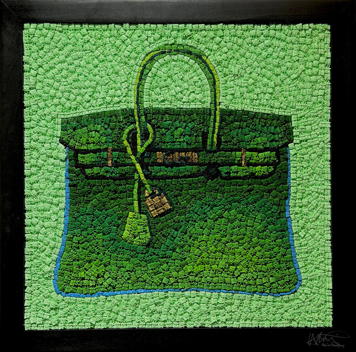 KEVIN CHAMPENY - Birkin Tribute Mosaic, Green