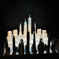 SKYLINE CITY CHESS - Acrylic New York VS Dubai Edition - Marble Board