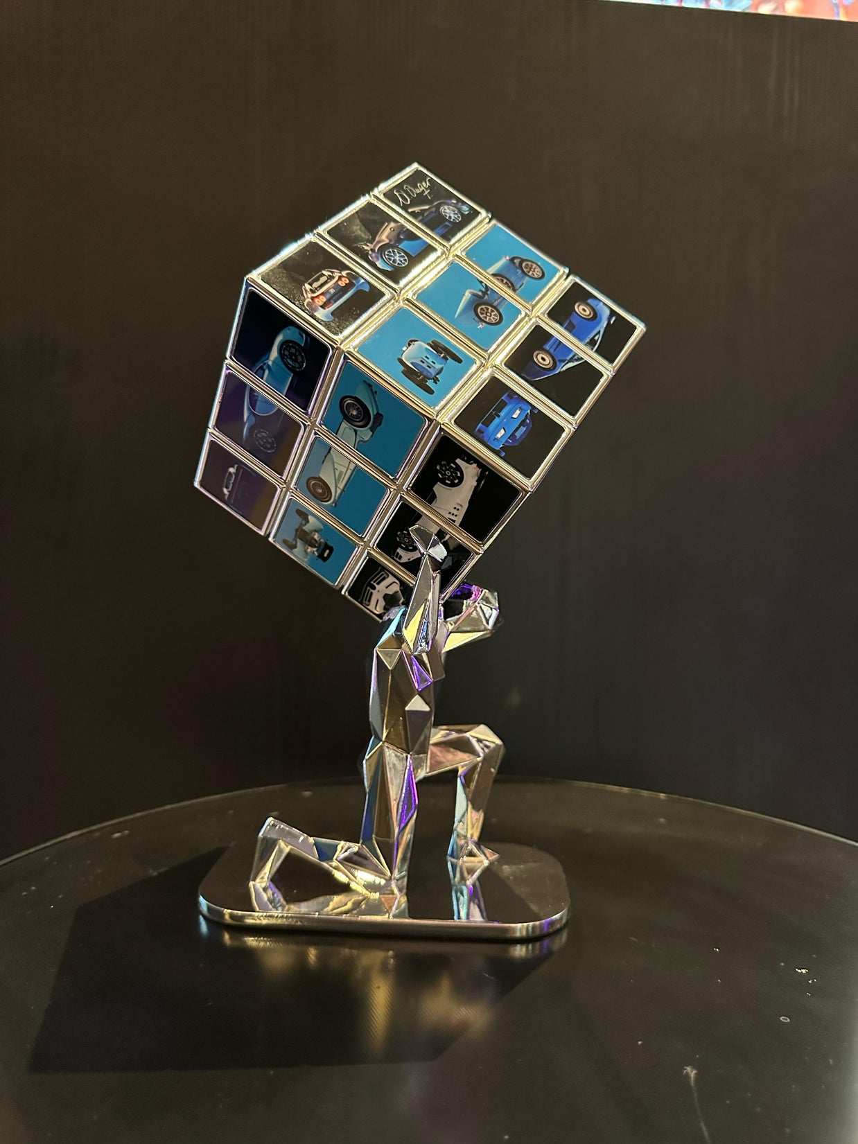 AURELIE ANGER - AArt's Rubik Cube collage, Cars tribute - Blue