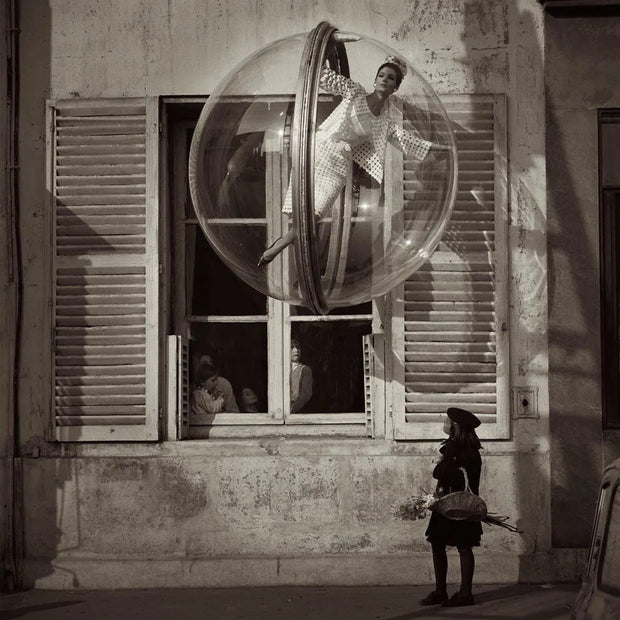 MELVIN SOKOLSKY - Flower Girl Faces - Paris Harper's Bazaar 1963 - Model Simone D'Aillencourt in Guy Laroche