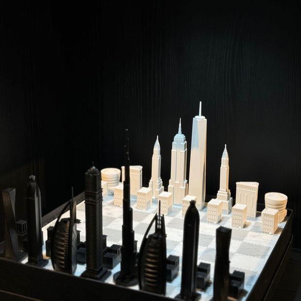 CITY CHESS - Acrylic New York VS Dubai Edition - Marble Board
