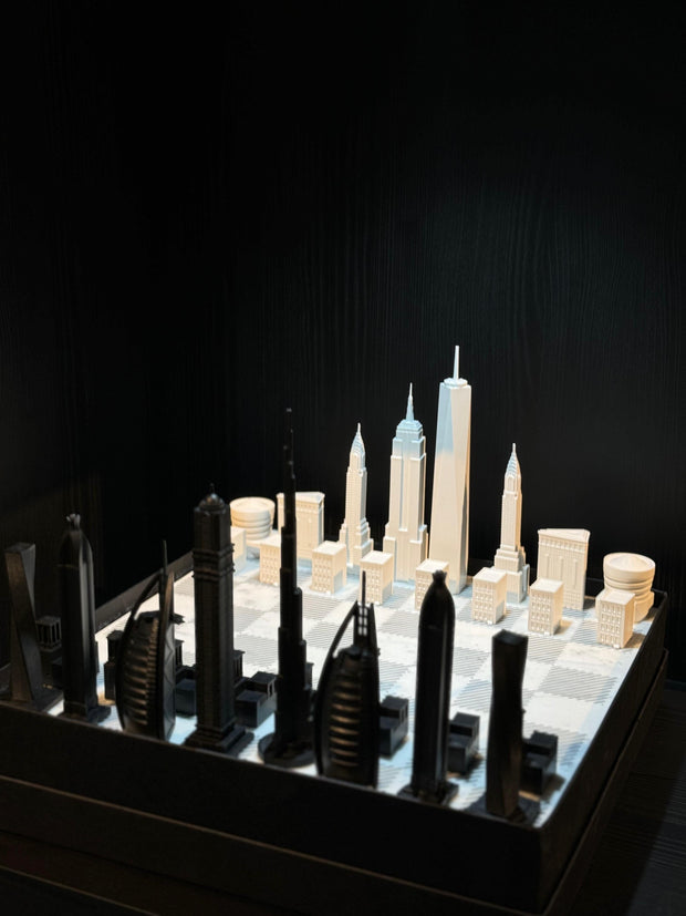 CITY CHESS - Acrylic New York VS Dubai Edition - Marble Board
