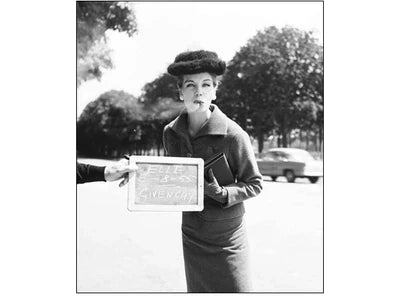GEORGES DAMBIER -  ''Gunina''en Givenchy 1955 for Elle Magazine