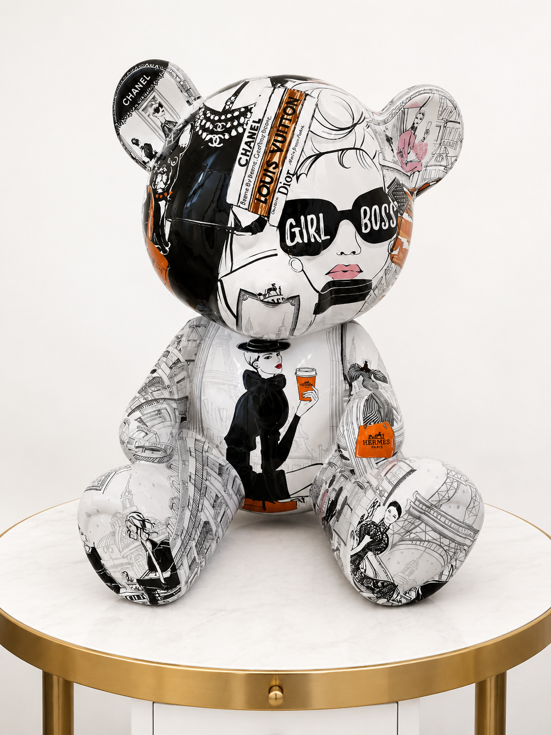 ARTNAOR - 40cm Fashion Brands Collage, Teddy Bear