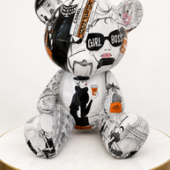 ARTNAOR - 40cm Fashion Brands Collage, Teddy Bear