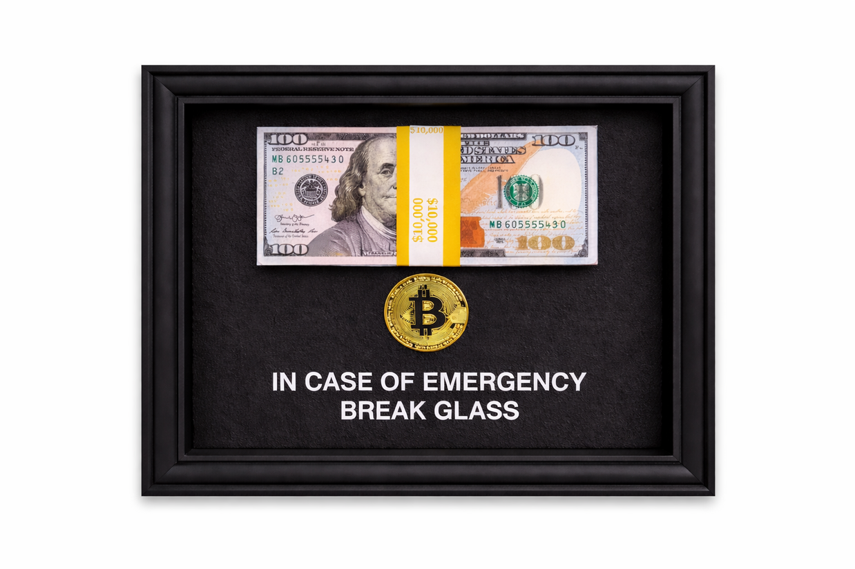 SASHIRY - In case of emergency, Break Glass for Bitcoin & Dollars