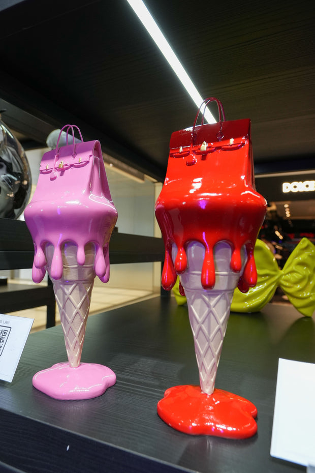 JULIE JALER - Melted Bag on Ice Cream, Red