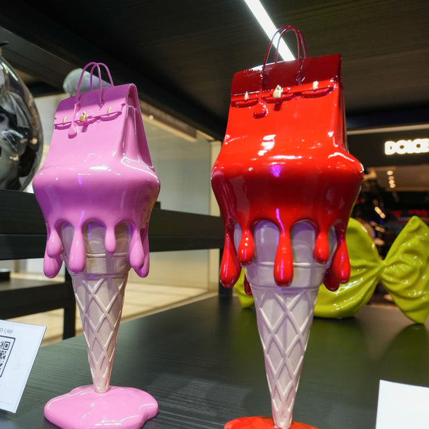 JULIE JALER - Melted Bag on Ice Cream, Red
