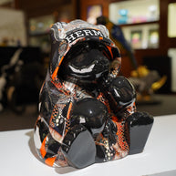 NAOR - 40cm H Tribute Caped Bear - Orange
