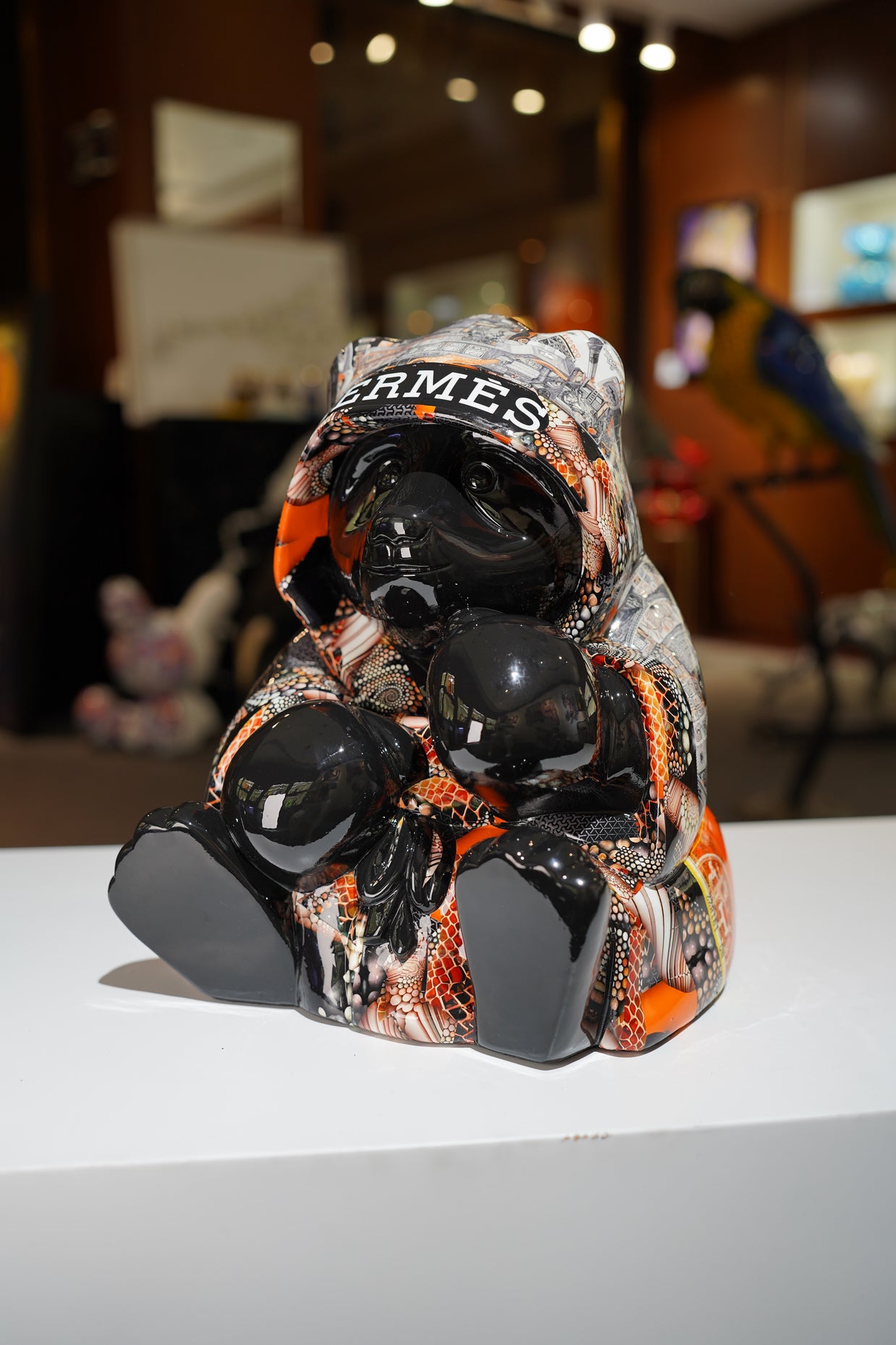 ARTNAOR - 40cm H Tribute Caped Bear - Orange