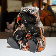 NAOR - 40cm H Tribute Caped Bear - Orange
