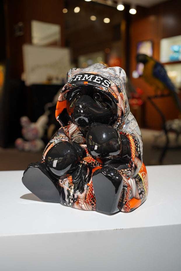 NAOR - 40cm H Tribute Caped Bear - Orange