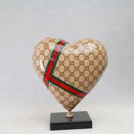 NAOR - 30cm Heart GUC Tribute, Striped Beige
