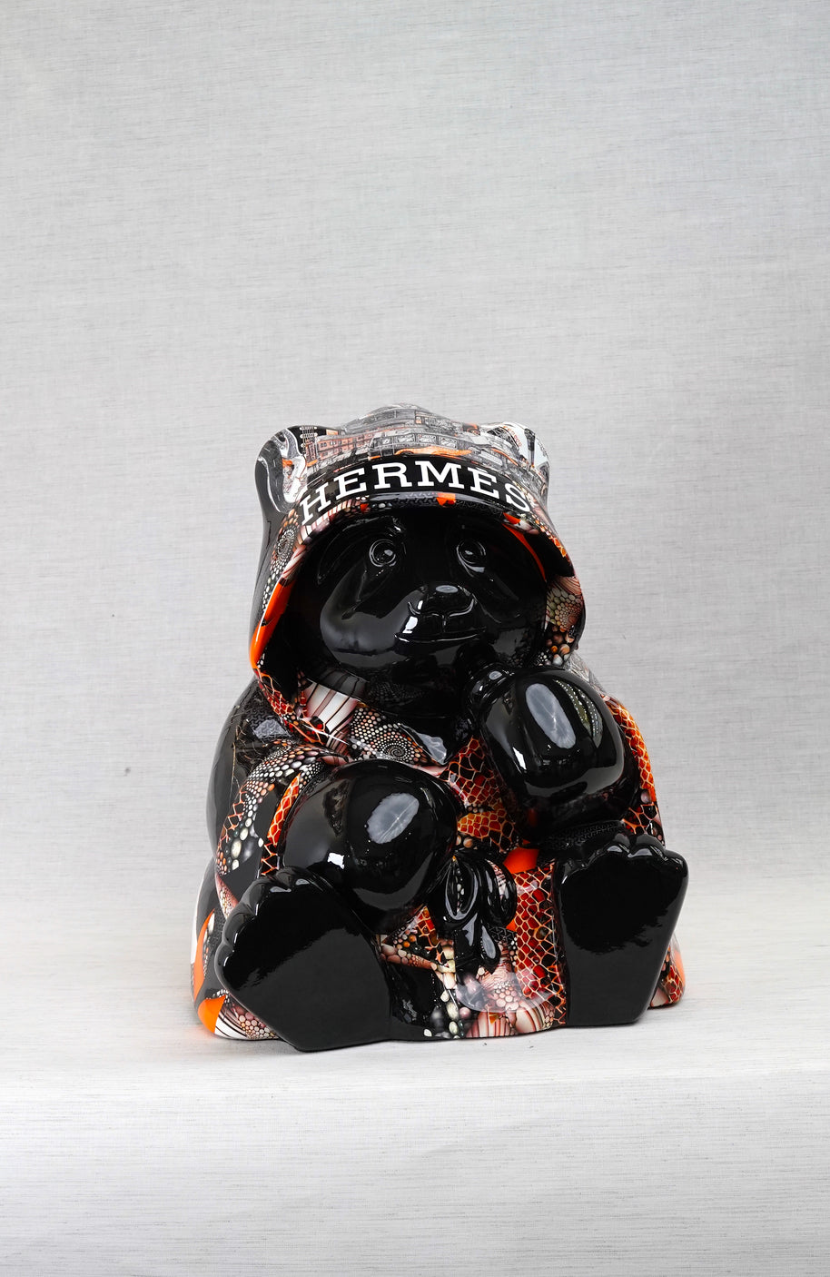 NAOR - 40cm H Tribute Caped Bear - Orange