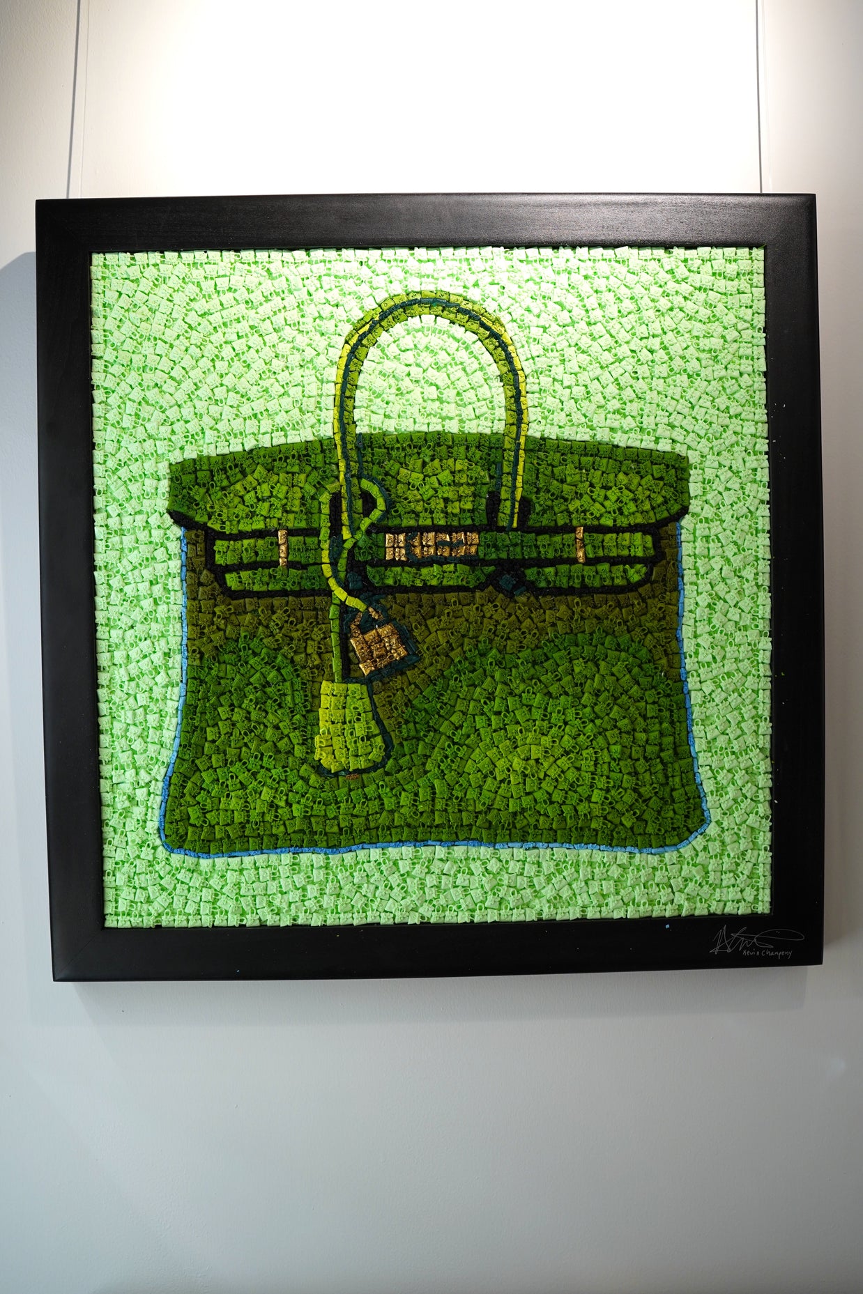 KEVIN CHAMPENY - Birkin Tribute Mosaic, Green