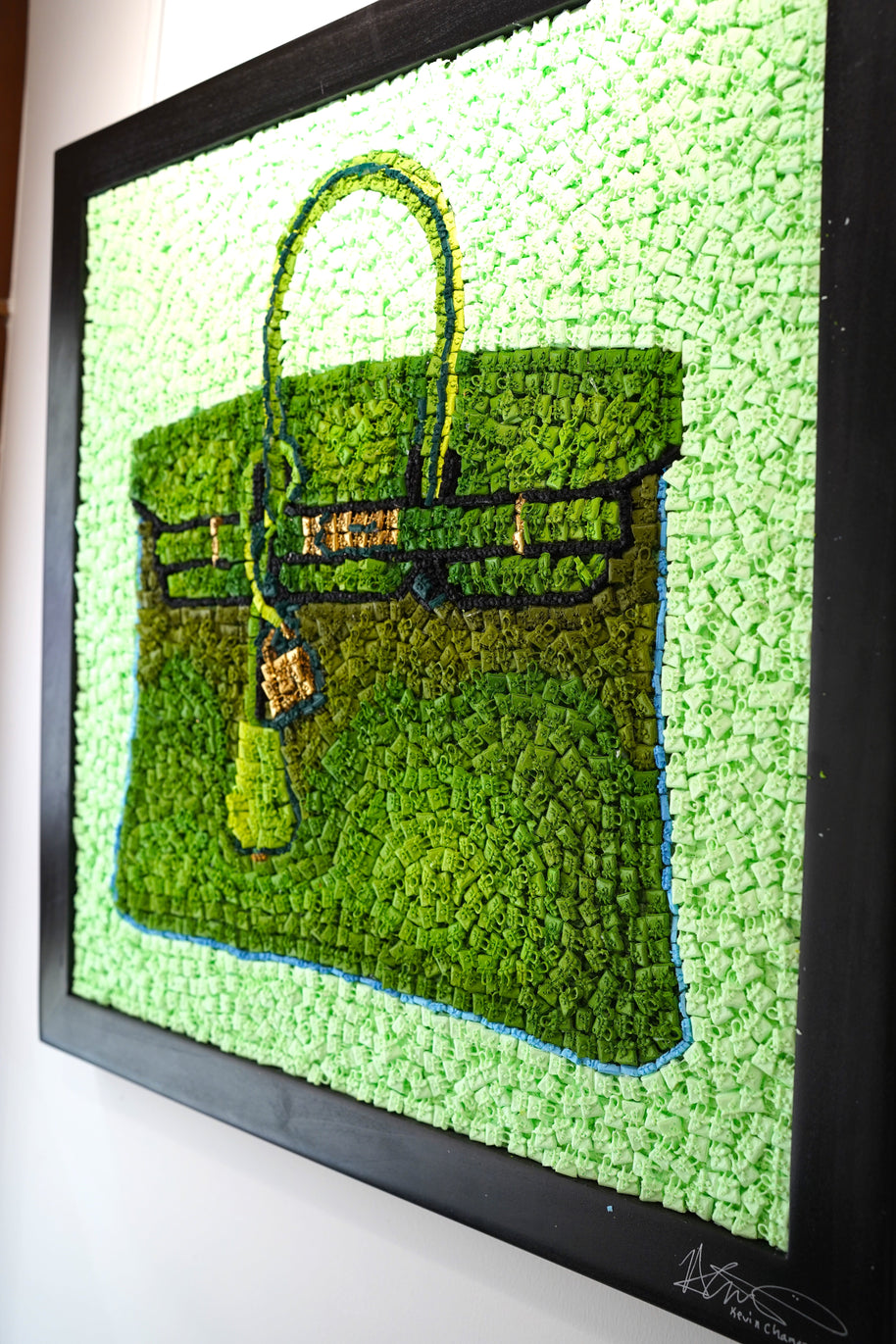 KEVIN CHAMPENY - H Tribute Mosaic, Green