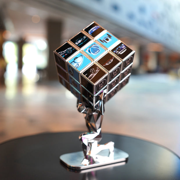 AURELIE ANGER - AArt's Cube Collage, Cars Tribute - Blue