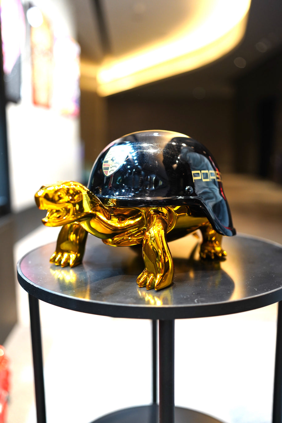 NAOR - 40cm Black PO Tribute, Chromed Turtle
