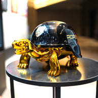 NAOR - 40cm Black Porsche Tribute, Chromed Turtle