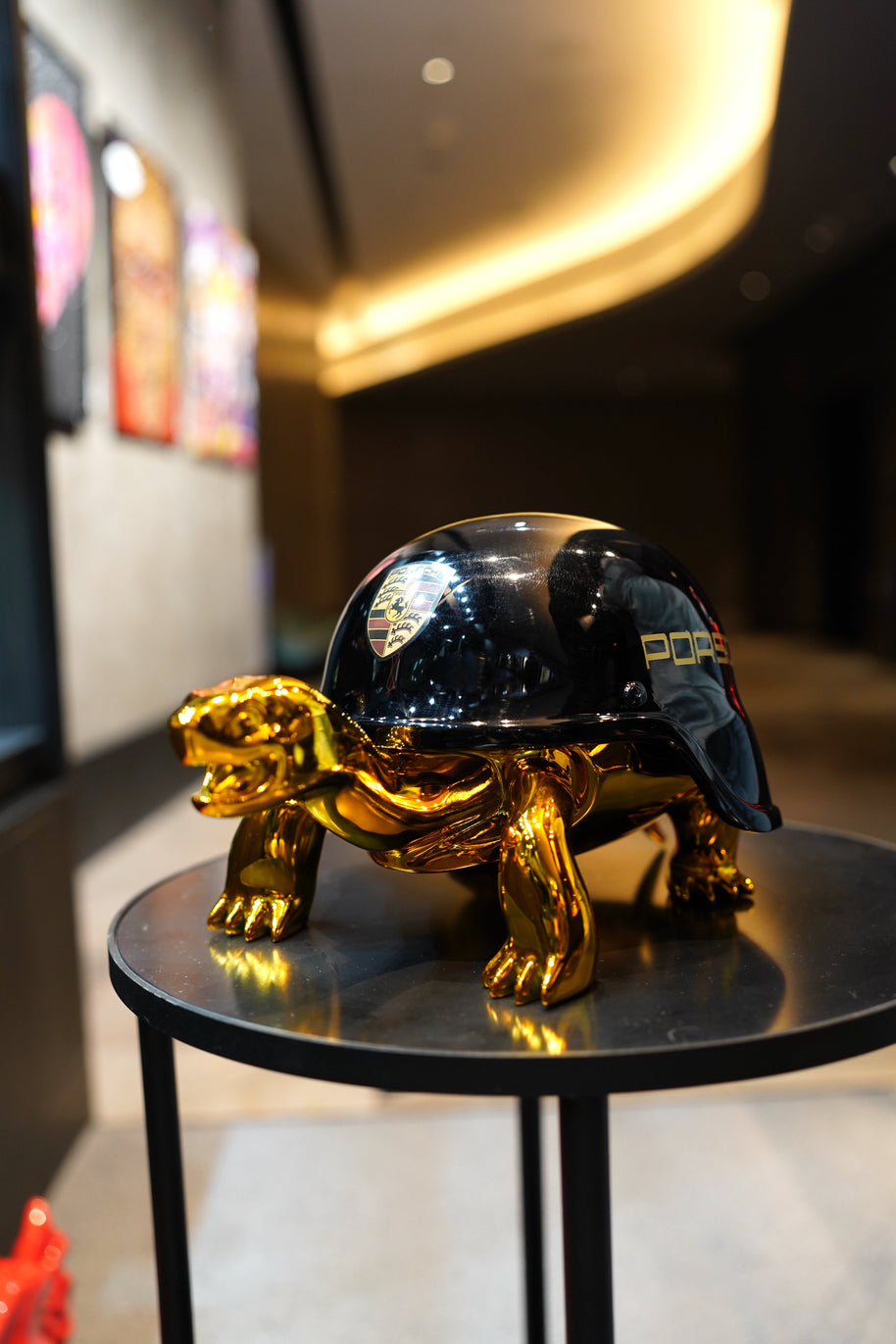 NAOR - 40cm Black PO Tribute, Chromed Turtle