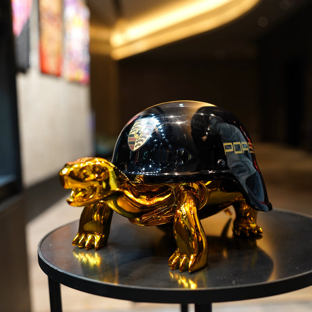 ARTNAOR - 40cm Black PO Tribute, Chromed Turtle