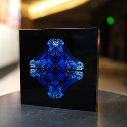 WINNIE DENKER - Diamond Eiffel Tower, Blue Light Box
