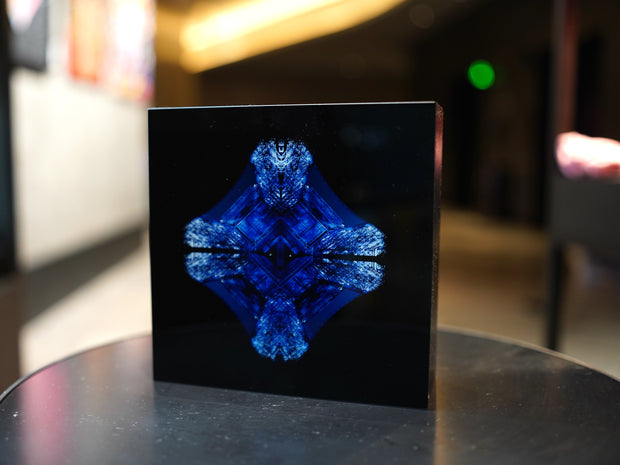 WINNIE DENKER - Diamond Eiffel Tower, Blue Light Box
