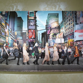 SIMON P - Karl Lagerfeld in Times Square, Editorial for Harper’s Bazaar 2006 NYC