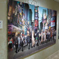 SIMON P - Karl Lagerfeld in Times Square, Editorial for Harper’s Bazaar 2006 NYC