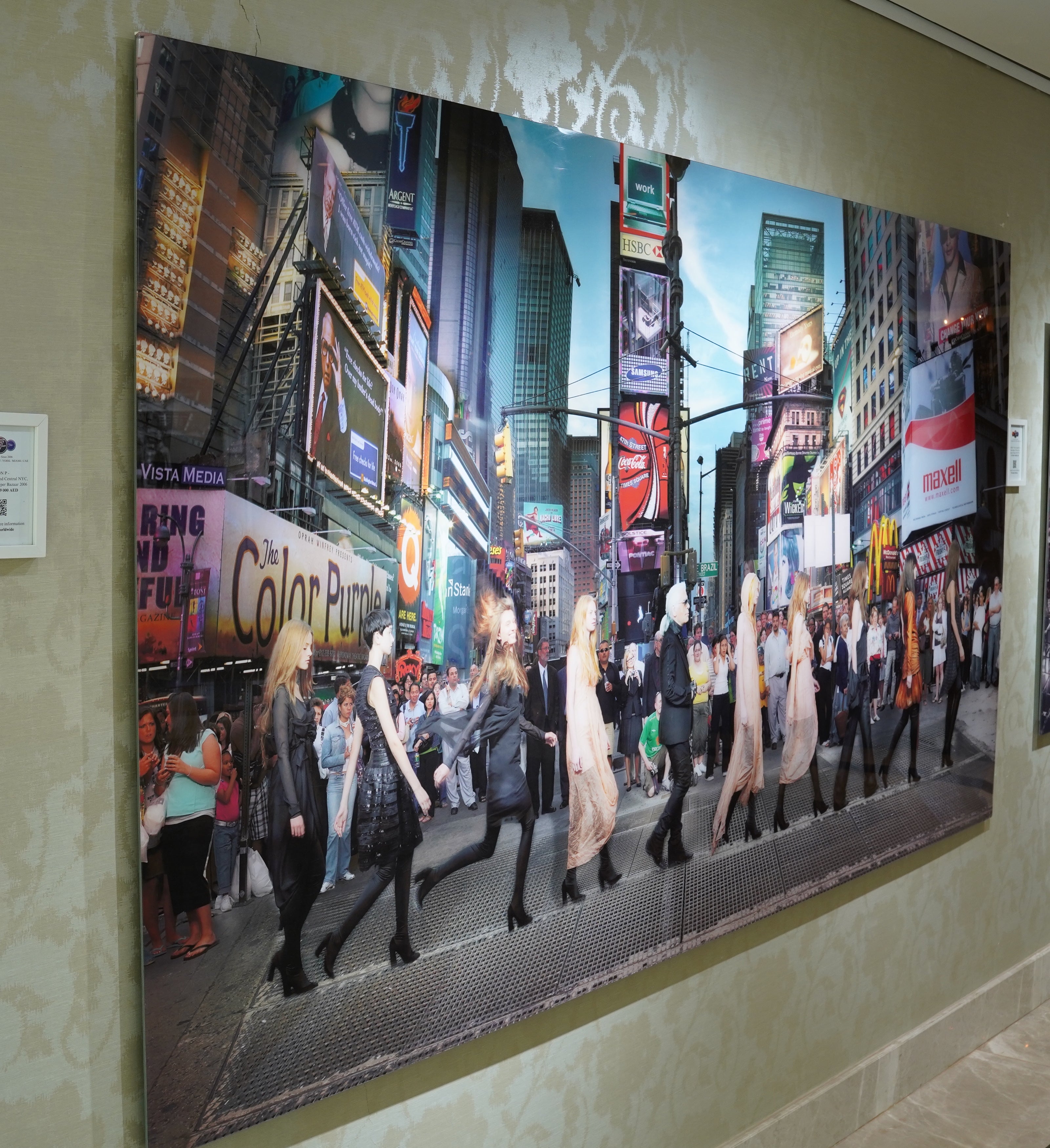 SIMON P - Karl Lagerfeld in Times Square, Editorial for Harper’s Bazaar 2006 NYC