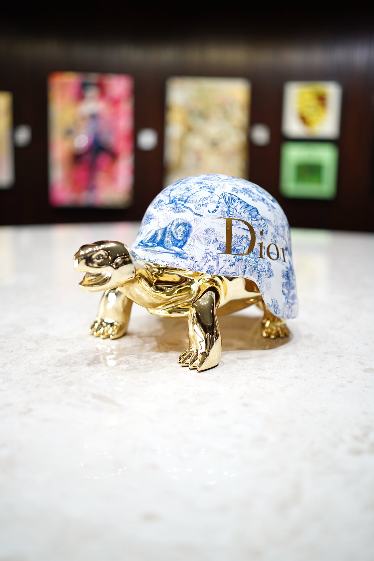 ARTNAOR - 40cm Gold CD Tribute, Chromed Turtle